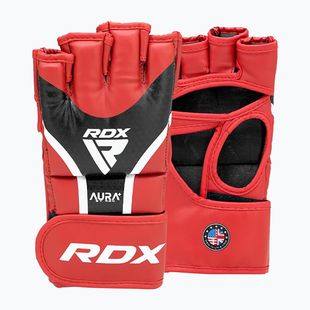Rękawice grapplingowe RDX Grappling Shooter Aura Plus T-17 red