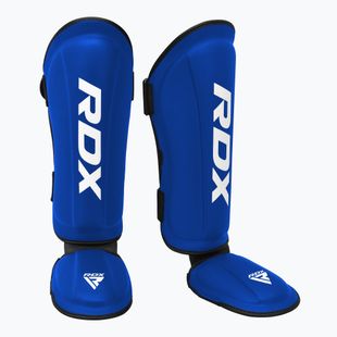 Ochraniacze piszczeli i stóp RDX T1 Shin Instep Guards blue/white
