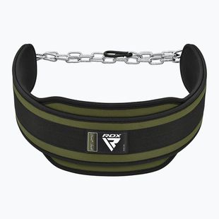Pas do podnoszenia ciężarów RDX Pro Dipping Belt 2 Layer army green
