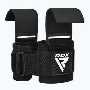 Paski do podnoszenia ciężarów z hakami RDX Gym Hook Plus black