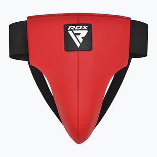 Ochraniacz krocza męski RDX R1 Martial Arts Groin Guard red/black