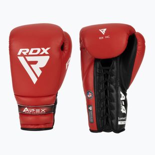 Rękawice bokserskie RDX Apex Lace Up Training Sparring Boxing red