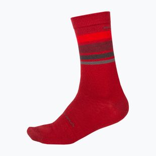 Skarpety Endura BaaBaa Merino Stripe red