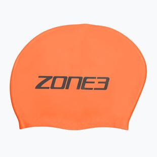 Czepek pływacki ZONE3 Long Hair hi-vis orange