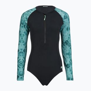 Strój pływacki jednoczęściowy damski ZONE3 Long Sleeve teal tie dye