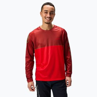 Longsleeve rowerowy męski Endura Core Printed flame red