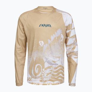 Longsleeve rowerowy męski Endura Singletrack Print sand