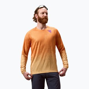 Longsleeve rowerowy męski Endura Singletrack Print end orange