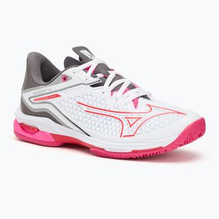 Buty do tenisa damskie Mizuno Wave Exceed Tour 6 CC white/ radiant red/ quiet shade
