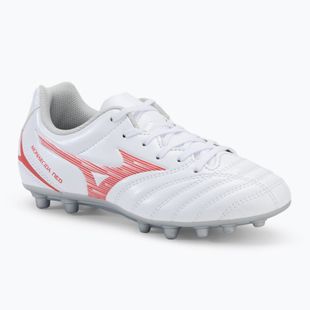 Buty piłkarskie dziecięce Mizuno Monarcida Neo III Select AG white/radiant red