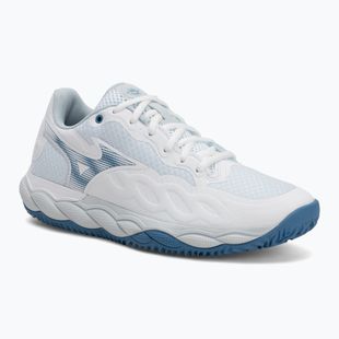 Buty do tenisa damskie Mizuno Wave Enforce Court CC W white/ parisian blue/ plein air