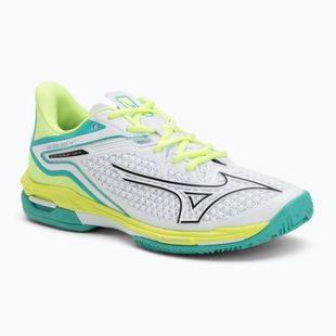 Buty do tenisa damskie Mizuno Wave Exceed Tour 6 CC W white/black/mizuno neo lime