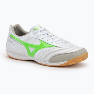 Buty piłkarskie męskie Mizuno Morelia Sala Elite IN white/neon green/galaxy silver