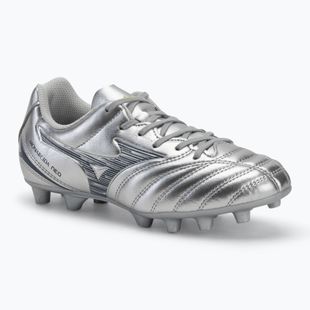 Buty piłkarskie dziecięce Mizuno Monarcida Neo III Select Jr Md galaxy silver/8605 c/gold