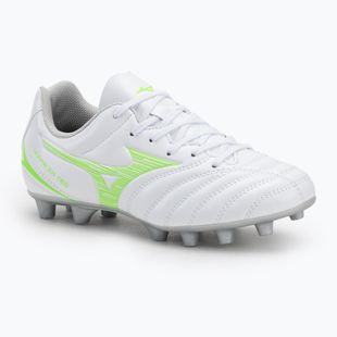 Buty piłkarskie dziecięce Mizuno Monarcida Neo III Select Jr Md white/neon green