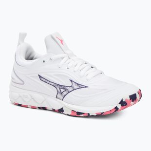 Buty do siatkówki damskie Mizuno Wave Luminous 3 white/violet indigo/camellia rose