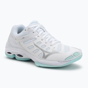 Buty do siatkówki damskie Mizuno Wave Voltage 2 white/blue tint