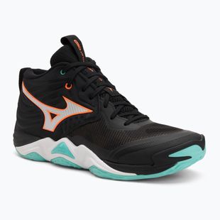 Buty do siatkówki Mizuno Wave Momentum Elite Mid black/tangelo/ice green