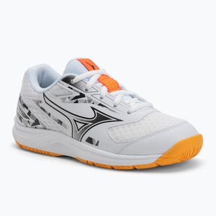 Buty dziecięce Mizuno Stealth Star 3 white/fiery coral 2/citrus