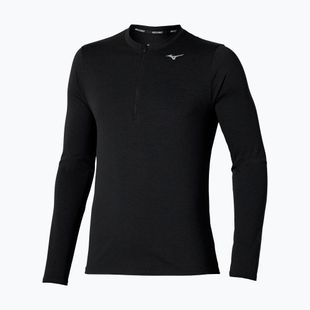 Longsleeve do biegania męski Mizuno Core Impulse Half Zip Tee black
