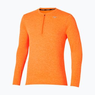 Longsleeve do biegania męski Mizuno Core Impulse Half Zip Tee tangelo