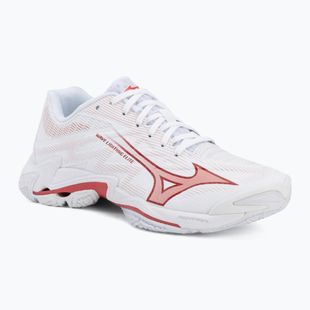 Buty do siatkówki damskie Mizuno Wave Lightning Elite white/rose elegance/lava falls