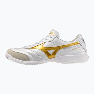 Buty piłkarskie Mizuno Morelia Sala Elite IN white/football gold/galaxy sil