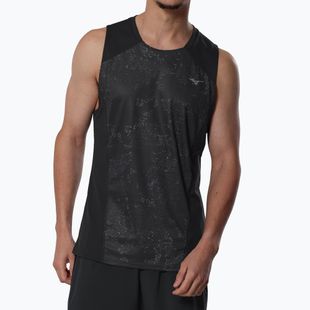 Koszulka do biegania męska Mizuno Active DryAeroFlow Graphic Tank Top black/gray