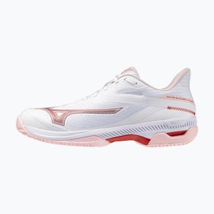 Buty do tenisa damskie Mizuno Wave Exceed Court CC W white/pinkesque/barbados cherr