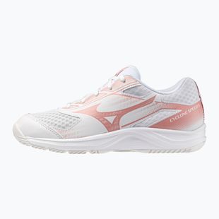 Buty do siatkówki damskie Mizuno Cyclone Speed 5 white/rose elegance/lava falls