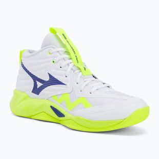 Buty do siatkówki Mizuno Wave Momentum Pro Mid white/lightning yellow/dazzling blue