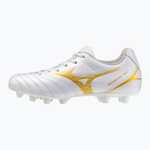 Buty piłkarskie dziecięce Mizuno Monarcida Neo III Select FG white/mp gold