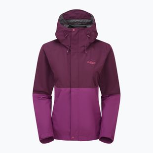 Kurtka przeciwdeszczowa damska Rab Downpour mulberry/plum