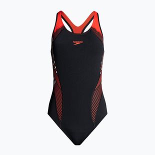 Strój pływacki jednoczęściowy damski Speedo Plastisol Laneback black/fed red/white