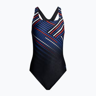 Strój pływacki jednoczęściowy damski Speedo Digital Printed Medalist black/fed red/chroma blue/white