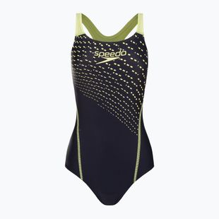 Strój pływacki jednoczęściowy damski Speedo Medley Logo Medalist true navy/spritz