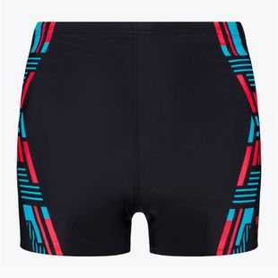 Bokserki pływackie męskie Speedo Tech Print Aquashort black/orange