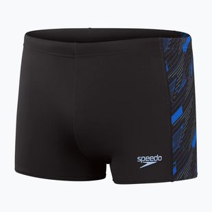 Bokserki pływackie męskie Speedo HyperBoom Panel Aquashort black/curious blue/true cobalt