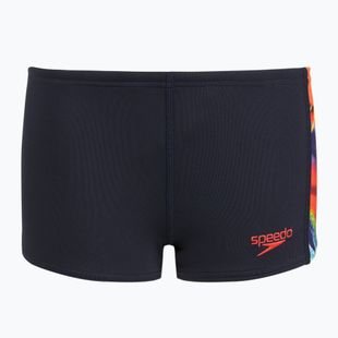 Bokserki pływackie dziecięce Speedo Digital Panel Aquashort true navy/watermelon/bitter lime