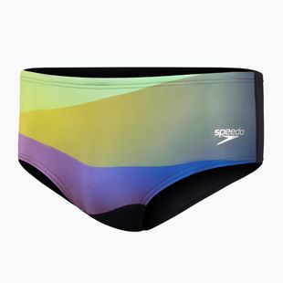 Slipy pływackie męskie Speedo Allover Digital Brief black/sweet purple
