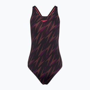 Strój pływacki jednoczęściowy damski Speedo HyperBoom Allover Medalist black/plum dandy/siren red