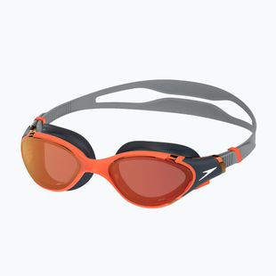Okulary do pływania Speedo Biofuse 2.0 Mirror amber wave/steel/crimson mirror
