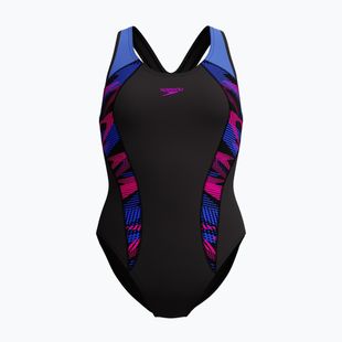 Strój pływacki jednoczęściowy damski Speedo Placement Laneback zoom boom placement/speedo black