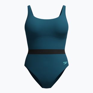 Strój pływacki jednoczęściowy damski Speedo Shaping LuniaGlow One Piece dark teal