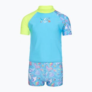 Strój pływacki dwuczęściowy męski Speedo Learn To Swim Digital Rash Top Set turkish sea