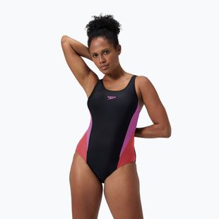 Strój pływacki jednoczęściowy damski Speedo Colourblock 2.0 neon violet