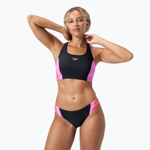 Strój pływacki dwuczęściowy damski Speedo Colourblock Splice 2.0 neon violet