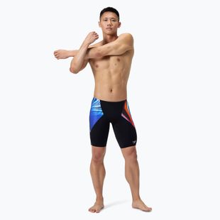 Jammery pływackie męskie Speedo Placement Digital V-Cut Jammer lava blur/speedo black