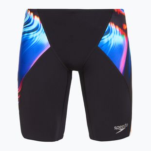 Jammery pływackie męskie Speedo Placement Digital V-Cut Jammer lava blur/speedo black