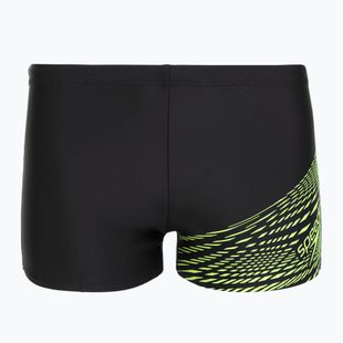 Bokserki pływackie męskie Speedo Medley Logo Aquashort black/hyper yellow